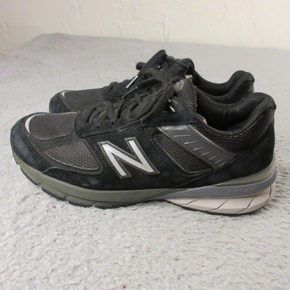 New‎ Balance Womens 990v5 Sneaker Shoes size 9.5 B Black Suede w990bk5 - Picture 4 of 12
